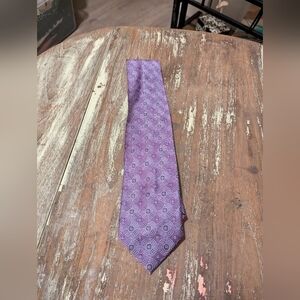 Valentino Purple‎ Geometric Silk Necktie